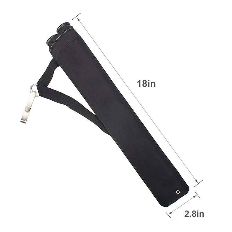 Kratarc Archery 2 Tube Hip Arrow Quiver Waist Hanged Carry Bag with Hook for Shooting (Black) - Image 3